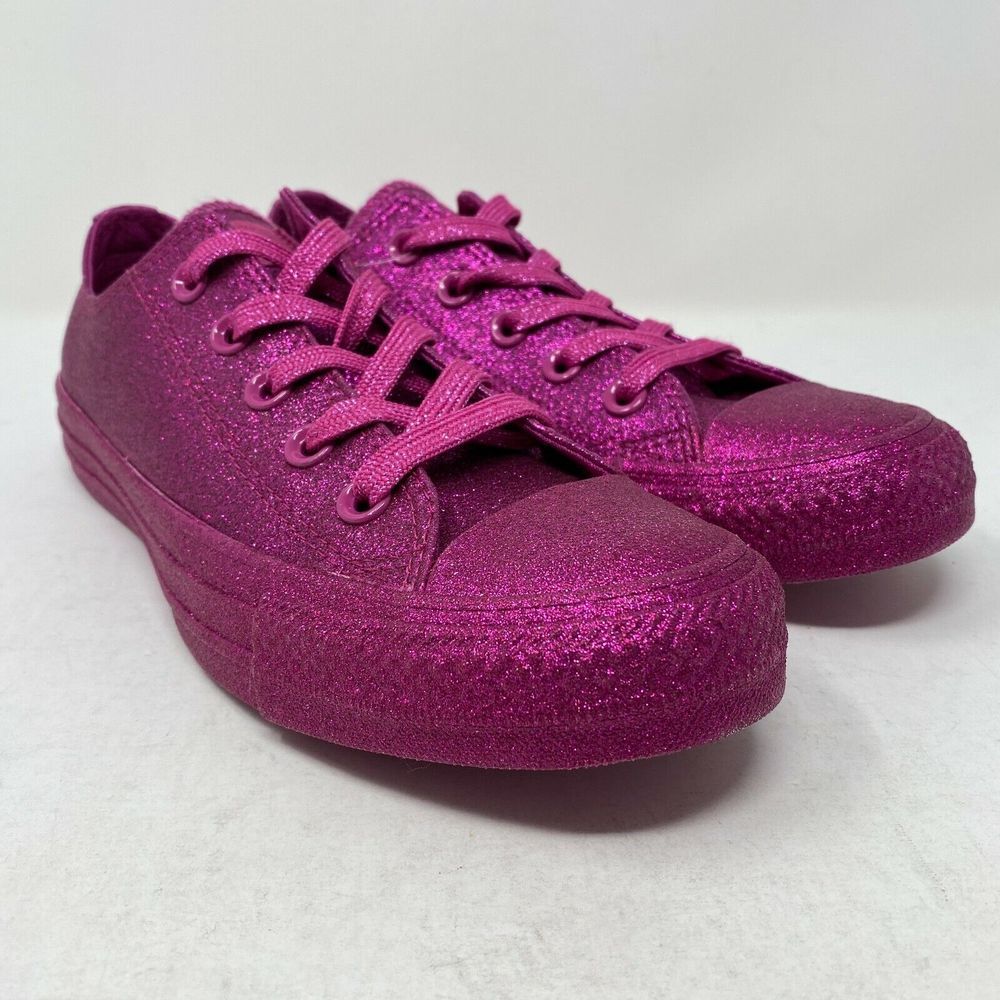 Converse CTAS OX Fuchsia Red Glitter Sneaker Women's‎ Size 6 164550C
